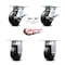 Service Caster 5 Inch Rubber on Steel Caster Brakes/Swivel Locks and 2 Rigid SCC, 2PK SCC-35S520-RSB-SLB-BSL-2-R-2 - alternate 2